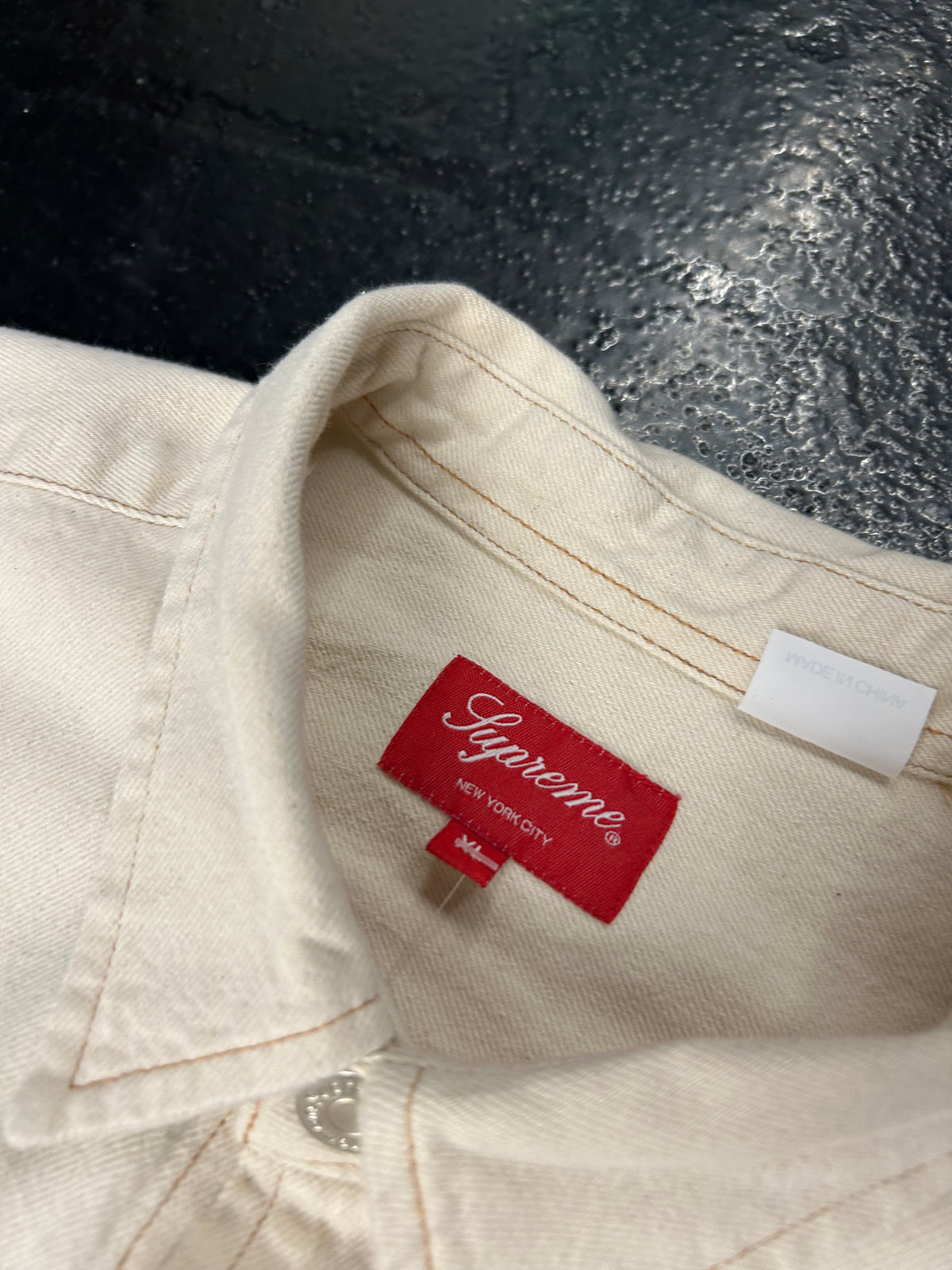 SUPREME DENIM PAINTERS SHIRT “NATURAL” (PRE-OWNED)