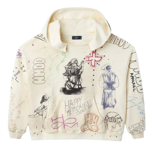 HMDD HAPPY MEMORIES DON’T DIE SKETCH HOODIE (PRE-OWNED)