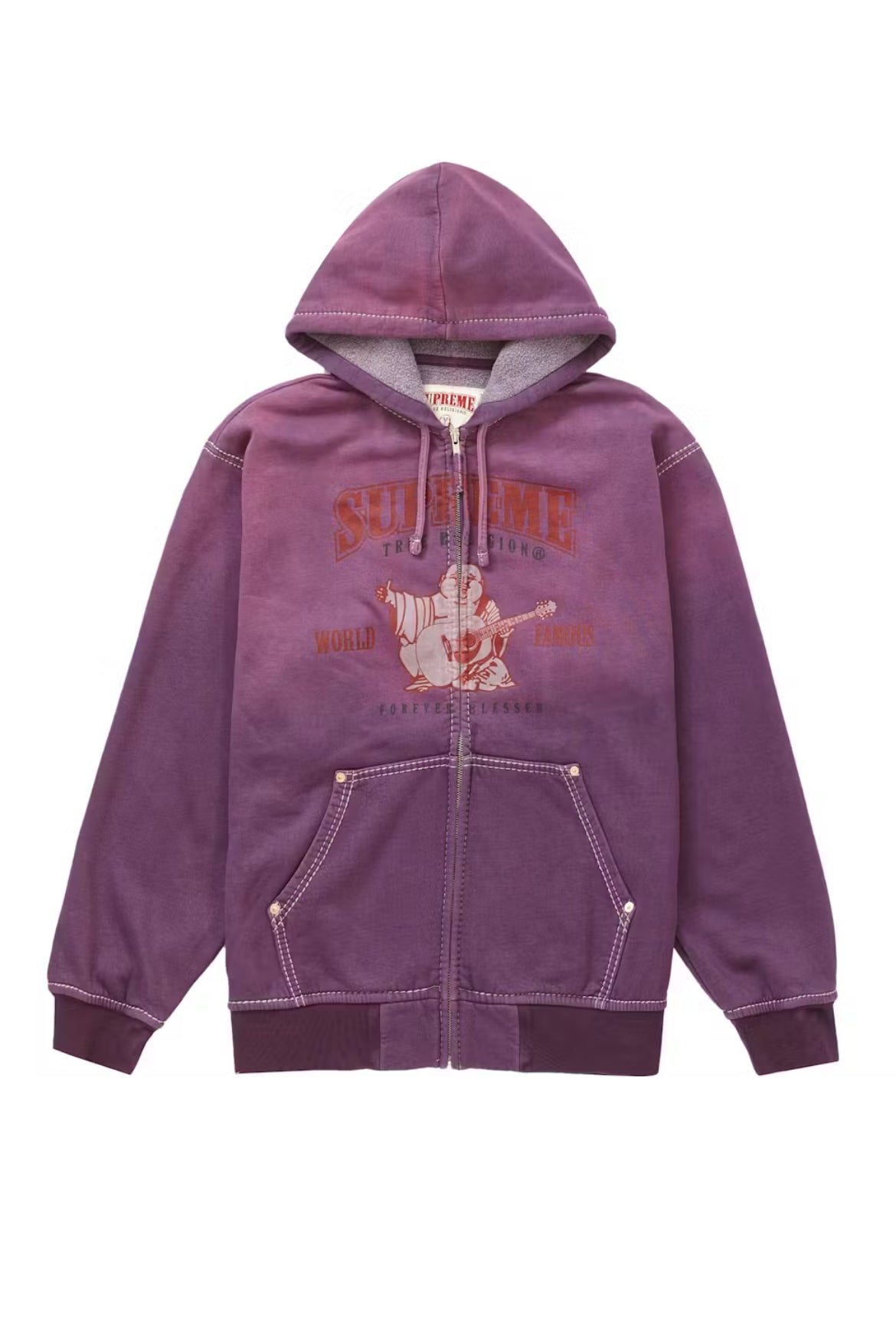SUPREME X TRUE RELIGION PURPLE ZIP UP (PRE-OWNED)