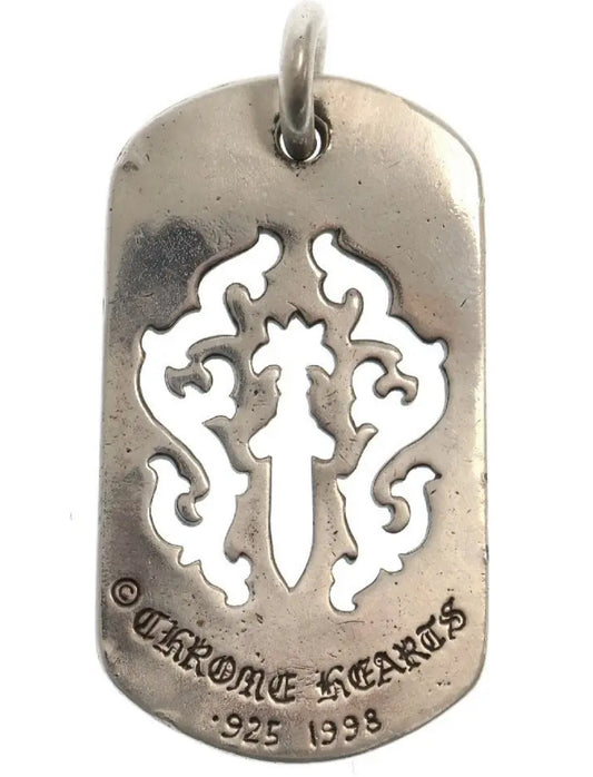 CHROME HEARTS CUT-OUT DAGGER DOGTAG PENDANT (PRE-OWNED)