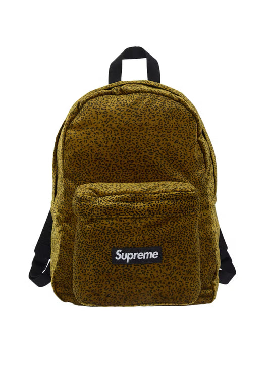 SUPREME LEOPARD VELVET BACKPACK