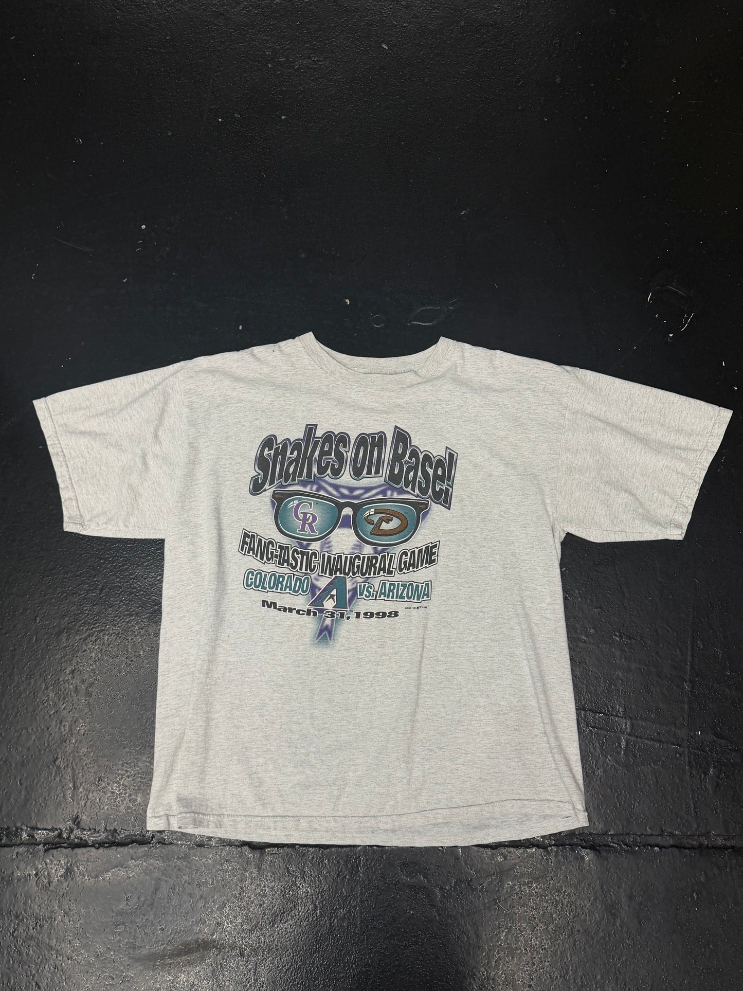 SNAKES ON BASE ROCKIES VS DIAMOND BACKS T-SHIRT