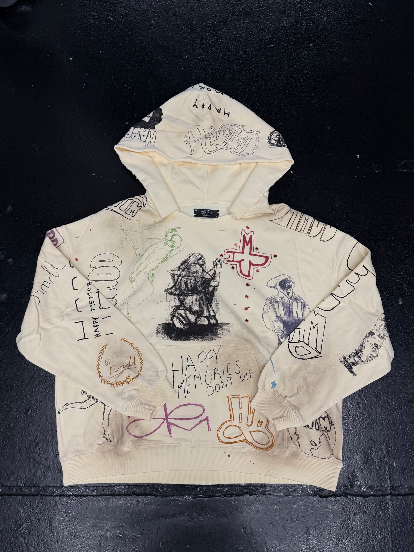 HAPPY MEMORIES HMDD SKETCH HOODIE (BRAND NEW)