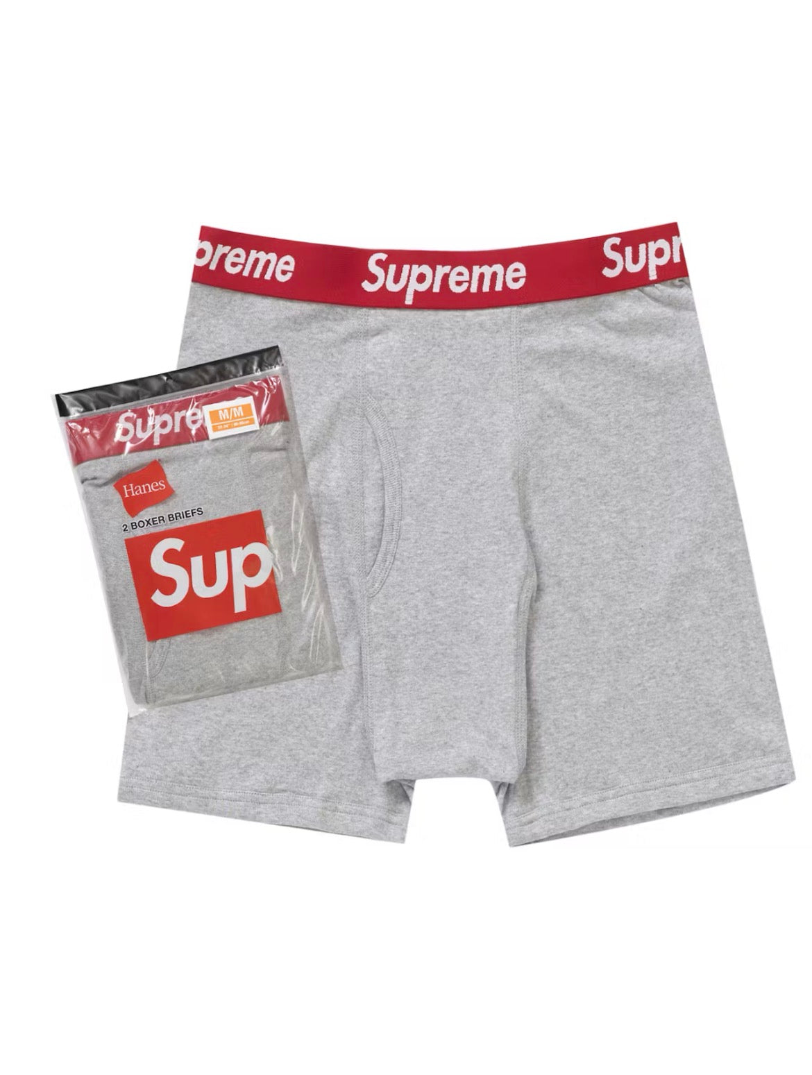 SUPREME SINGLE PAIR GREY  BOXER BRIEFS (BRAND NEW)
