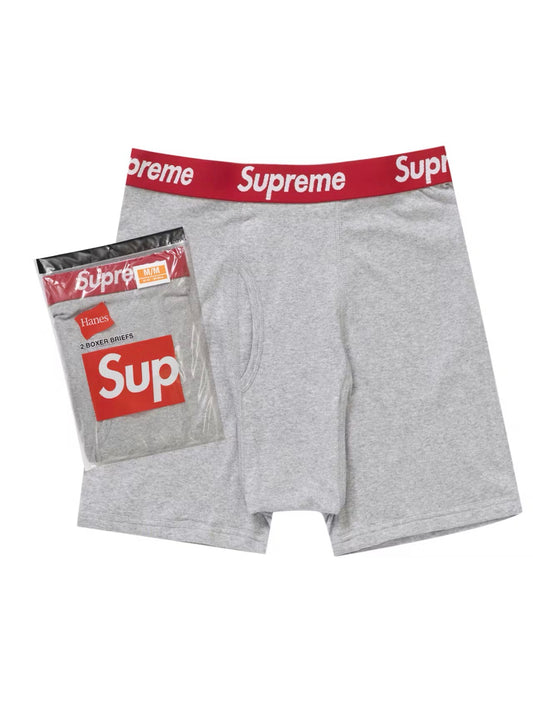 SUPREME SINGLE PAIR GREY  BOXER BRIEFS (BRAND NEW)