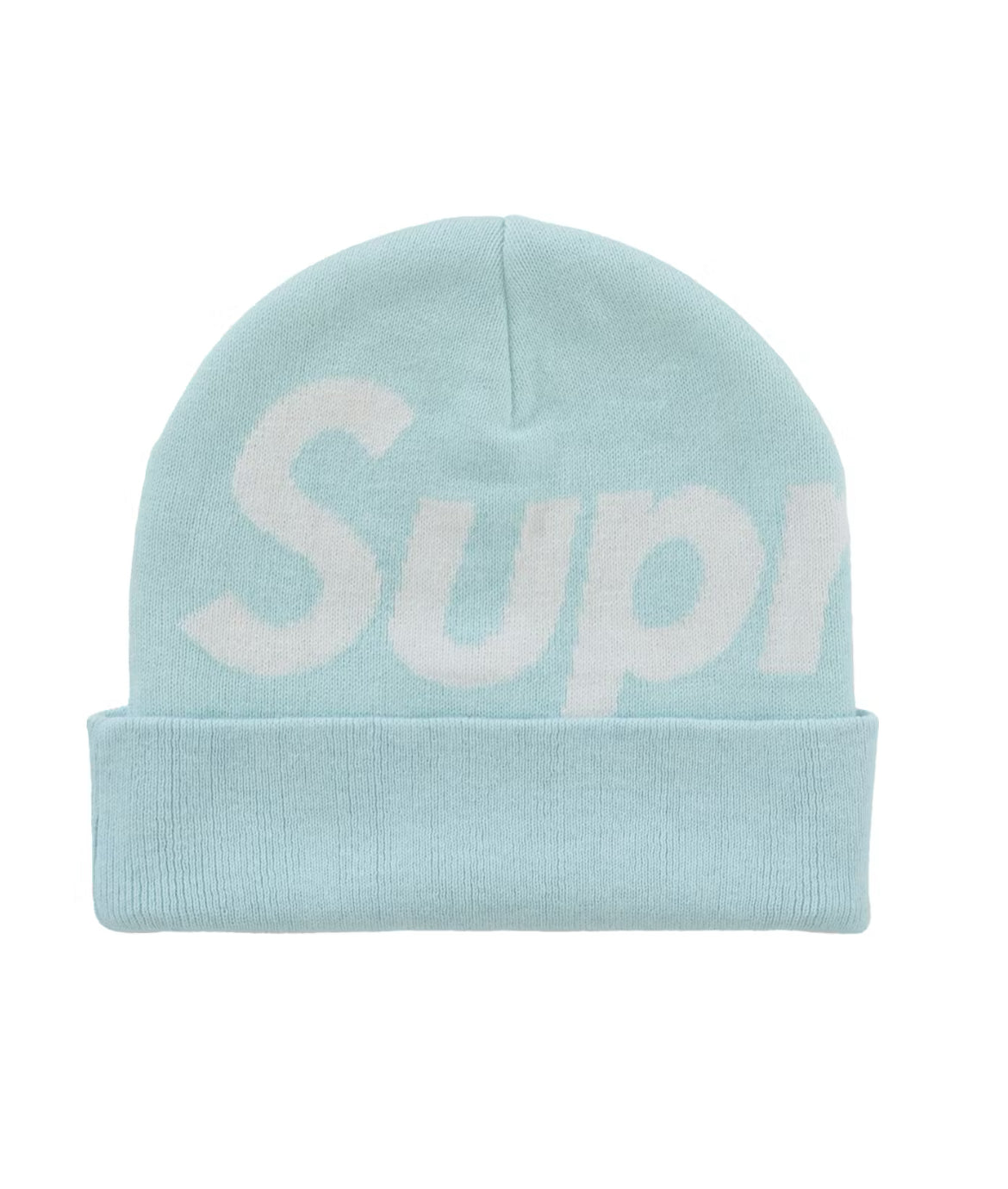 SUPREME BIG LOGO SKY BLUE  BEANIE (BRAND NEW)