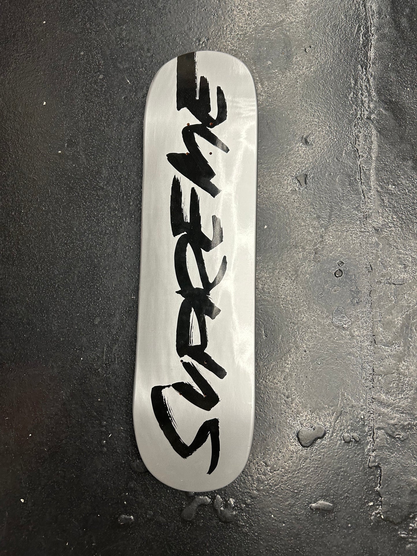 SUPREME SILVER SCRIPT SKATE DECK (BRAND NEW)