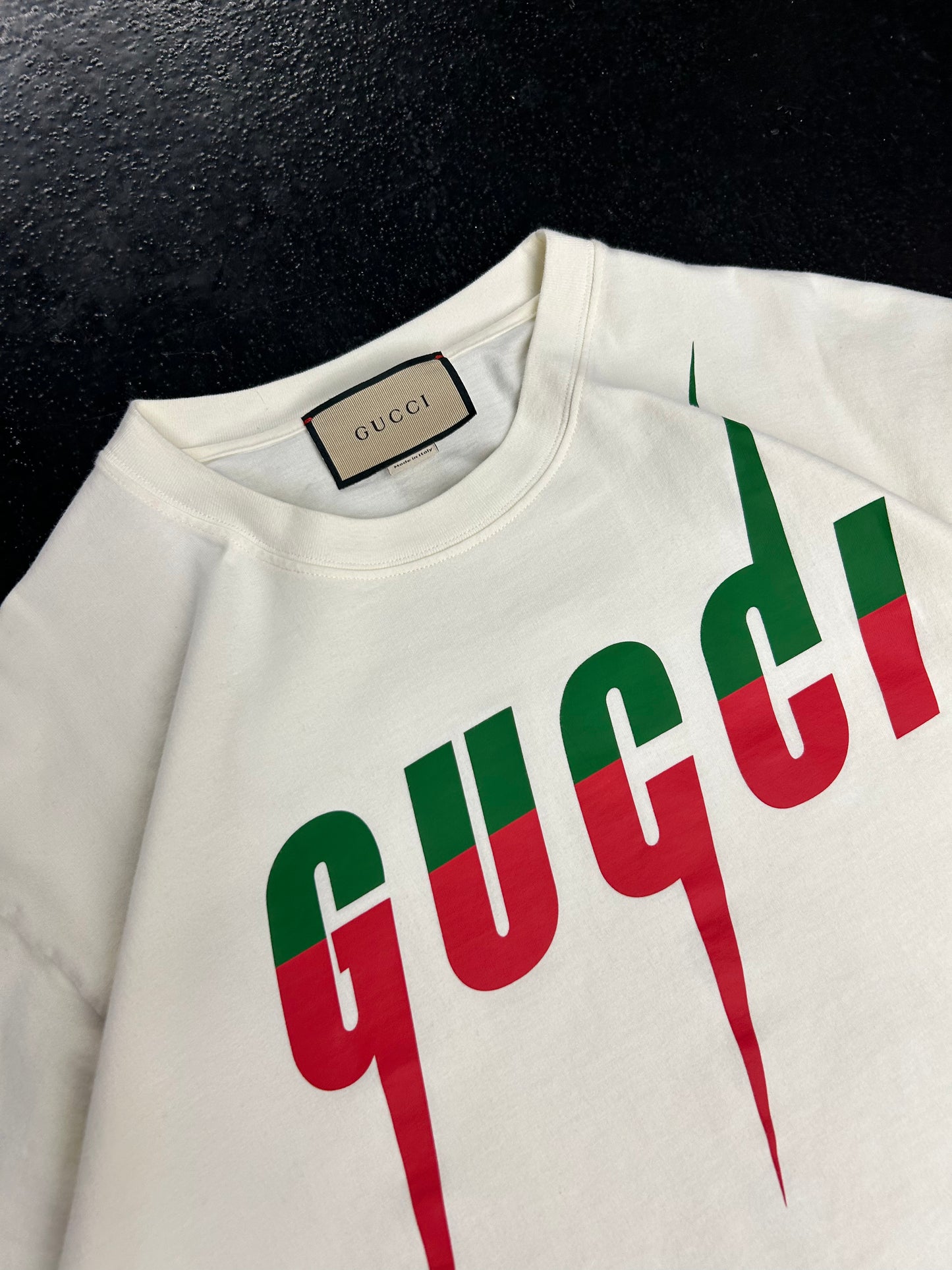 GUCCI WHITE BLADE WHITE TEE (PRE OWNED)