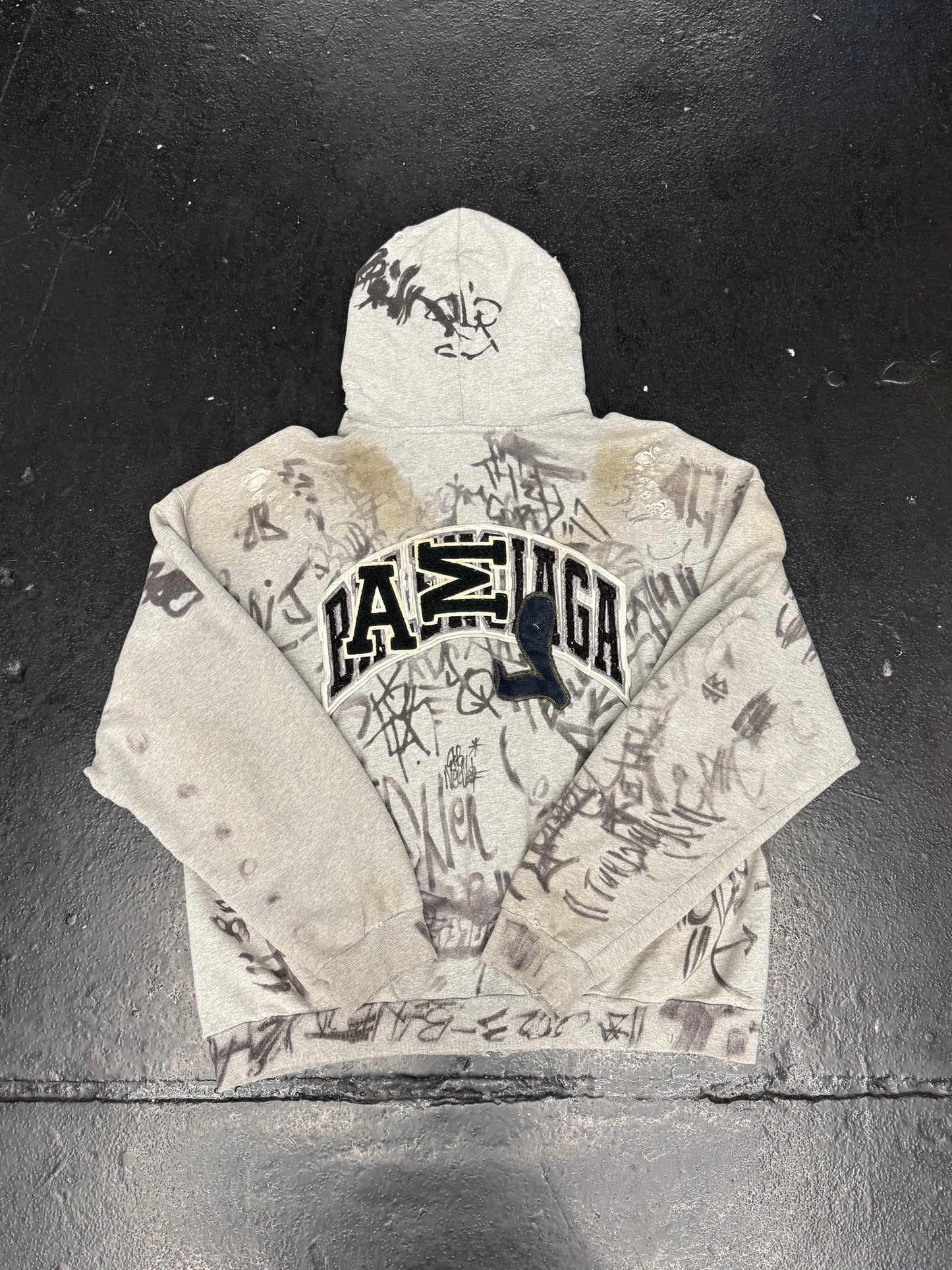 BALENCIAGA SS23 GREY SKATER ZIP UP (PRE-OWNED)