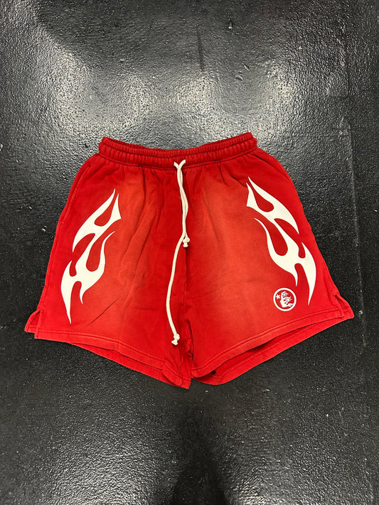 HELLSTAR FLAME RED SWEAT SHORTS (BRAND NEW)