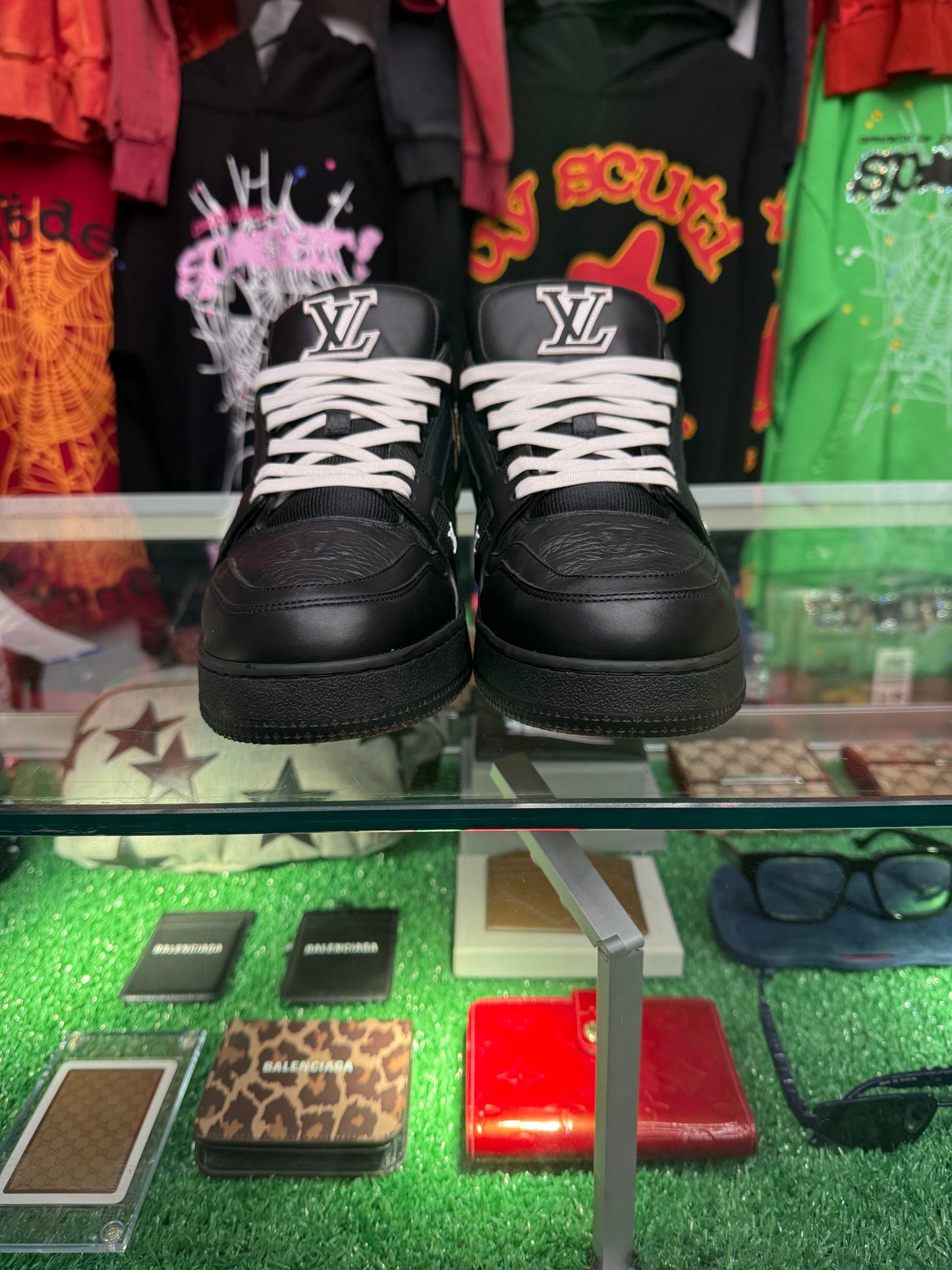 LOUIS VUITTON LV MONOGRAM TRAINERS (PRE-OWNED W/ BOX)