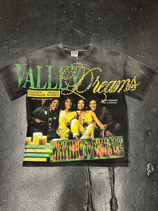 VALE VALLEY DREAMS WAITING TO EXCHANGE BLACK TEE (BRAND NEW)