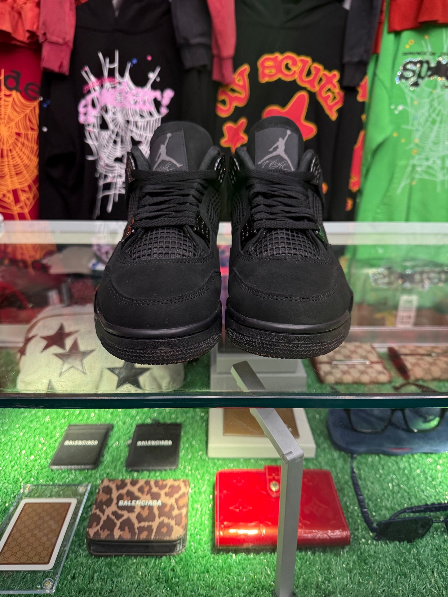 JORDAN 4 RETRO BLACK CAT (PRE-OWNED W/ BOX)