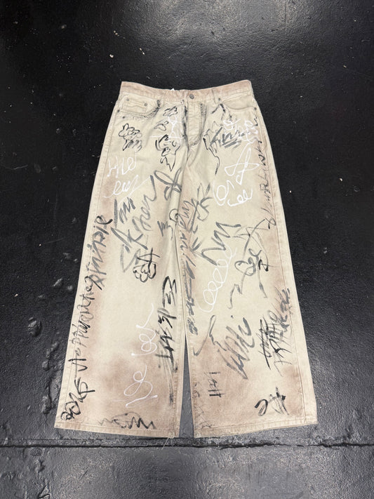 HAPPY MEMORIES DON’T DIE HMDD GRAFFITI CHINO PANTS (PRE-OWNED)