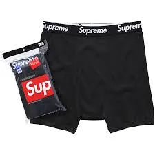 SUPREME 4 PACK BLACK  BOXER BRIEFS (BRAND NEW)