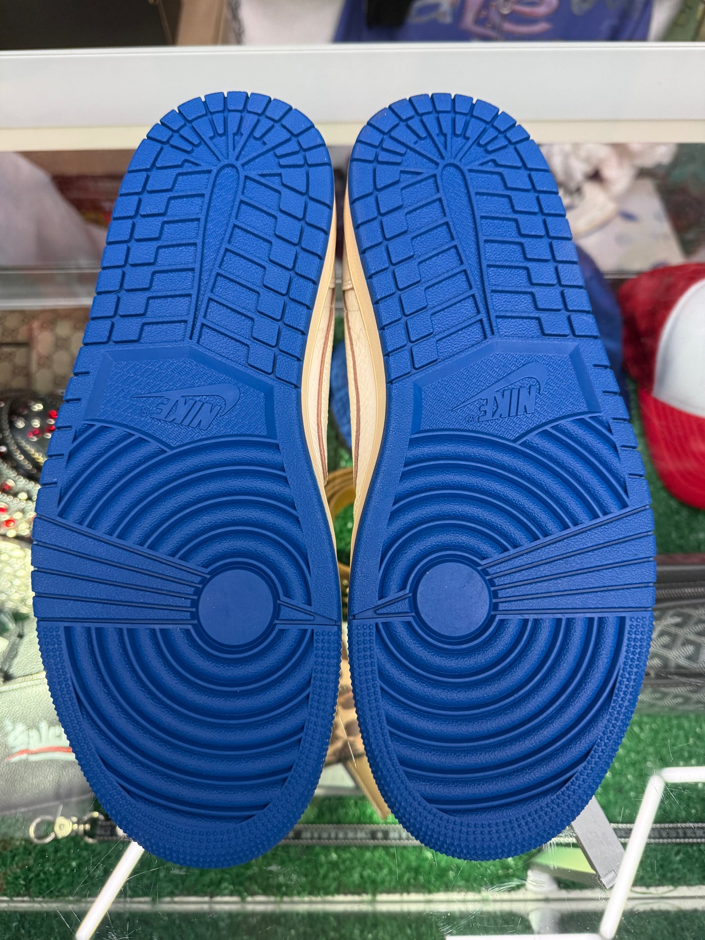 JORDAN 1 LOW TRAVIS SCOTT FRAGMENT DESIGN SAIL MILITARY BLUE (BRAND NEW)