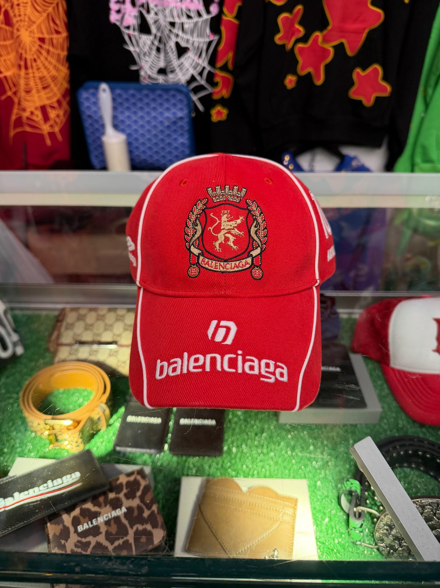 BALENCIAGA PARIS SOCCER HAT RED (BRAND NEW)