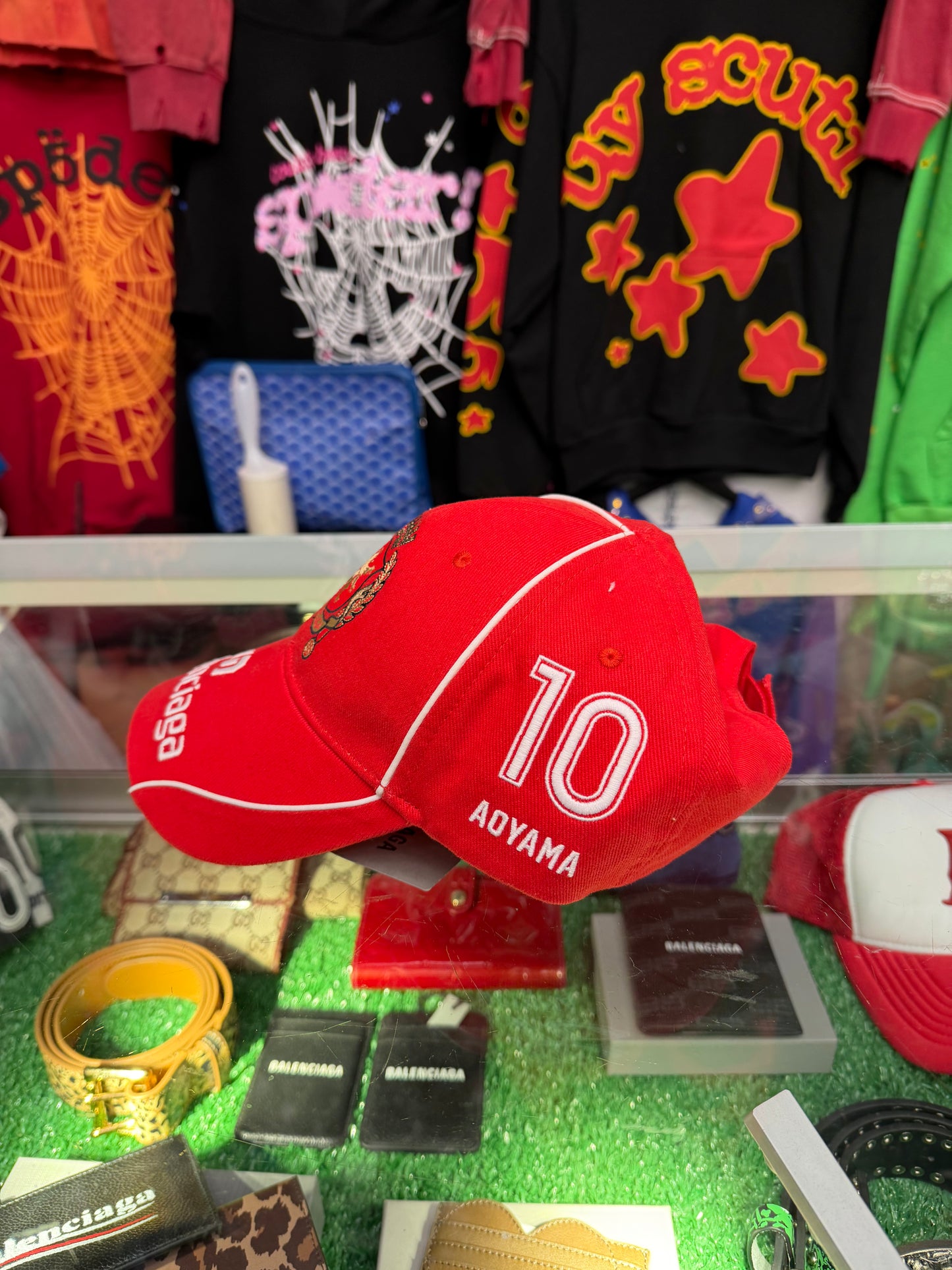 BALENCIAGA PARIS SOCCER HAT RED (BRAND NEW)