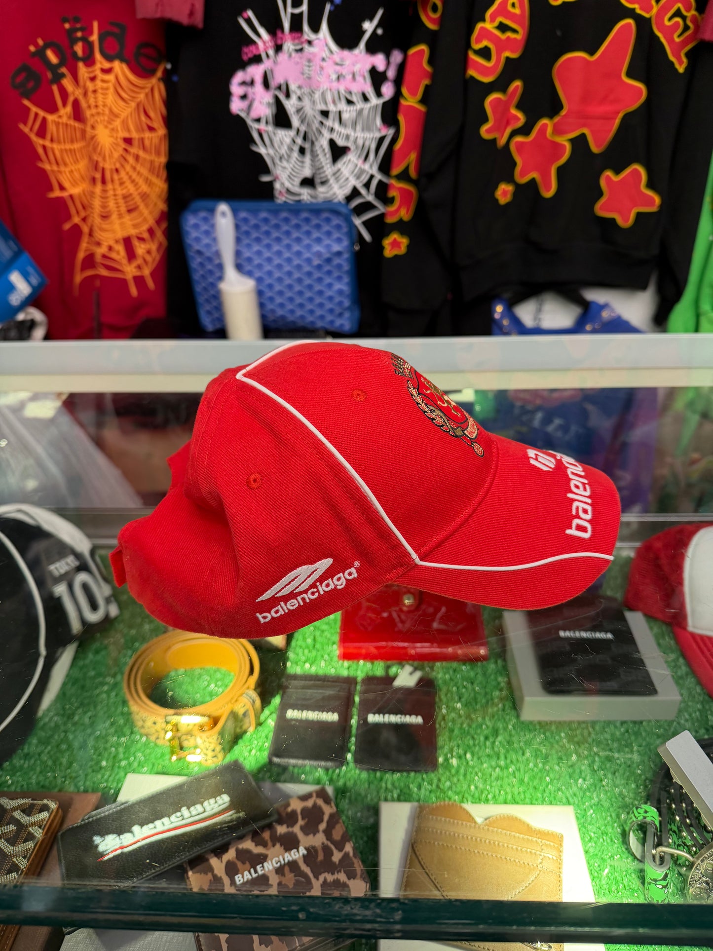 BALENCIAGA PARIS SOCCER HAT RED (BRAND NEW)