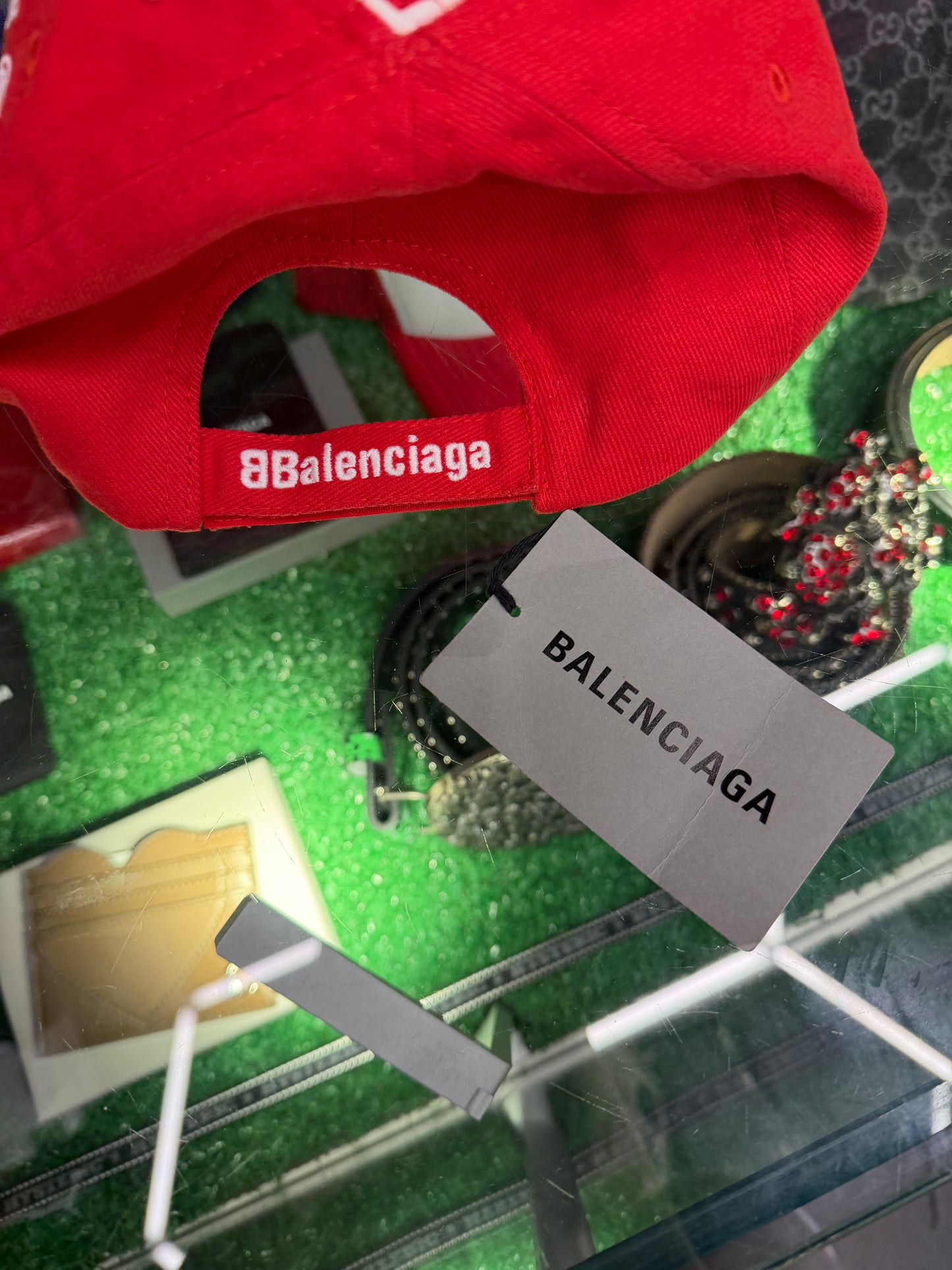 BALENCIAGA PARIS SOCCER HAT RED (BRAND NEW)