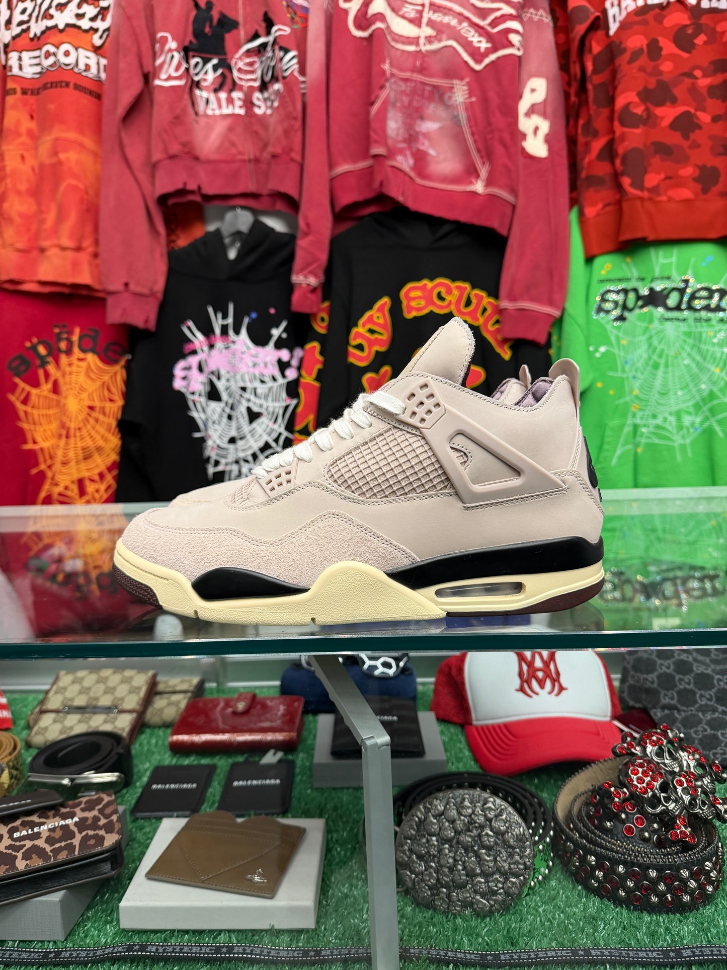 JORDAN 4 A MA MANIERE FOSSIL STONE (PRE-OWNED W/ BOX)