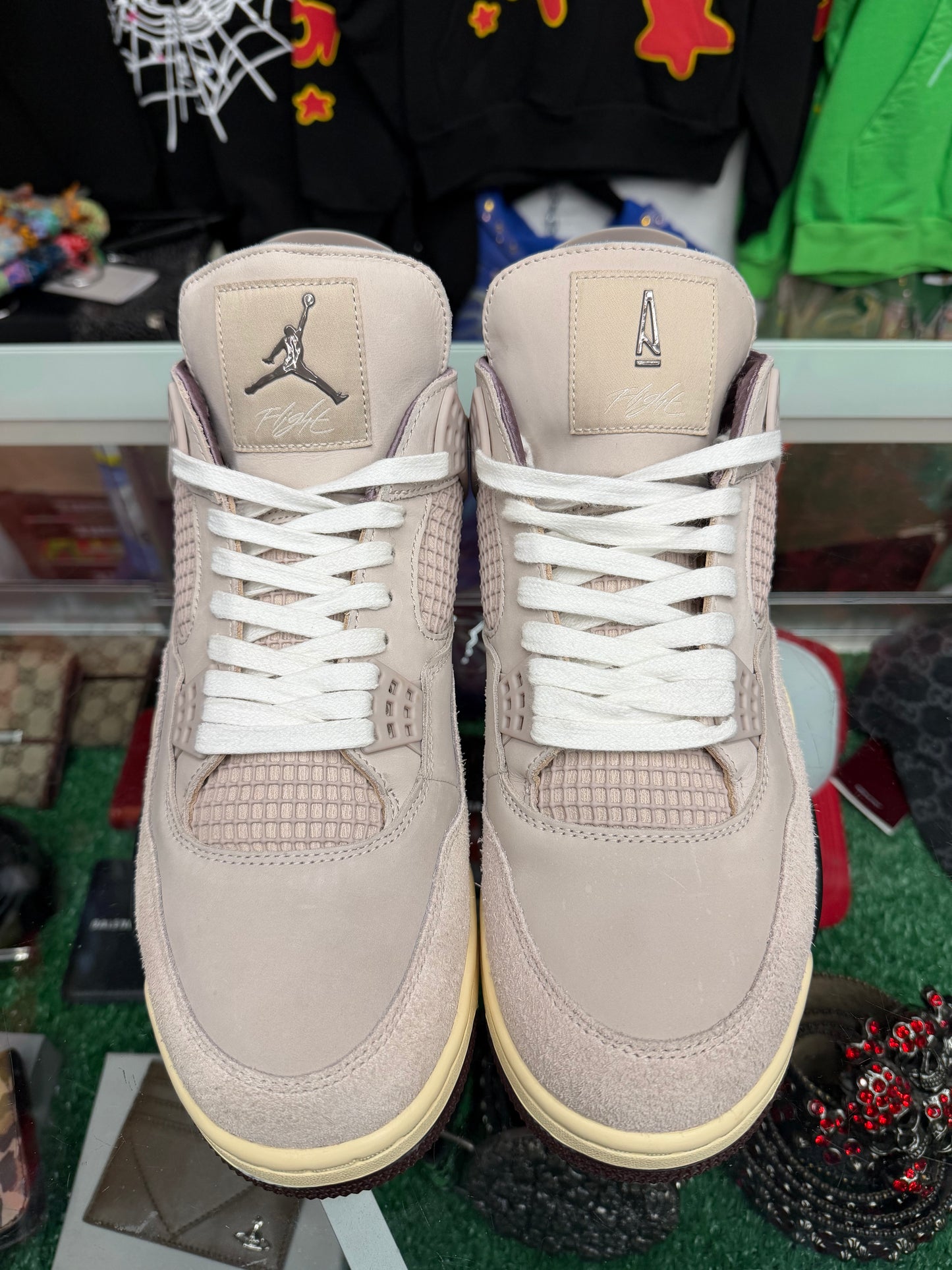 JORDAN 4 A MA MANIERE FOSSIL STONE (PRE-OWNED W/ BOX)