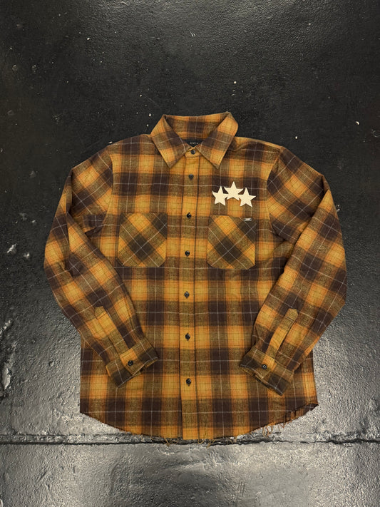 AMIRI STAR LEATHER FLANNEL (PRE-OWNED)