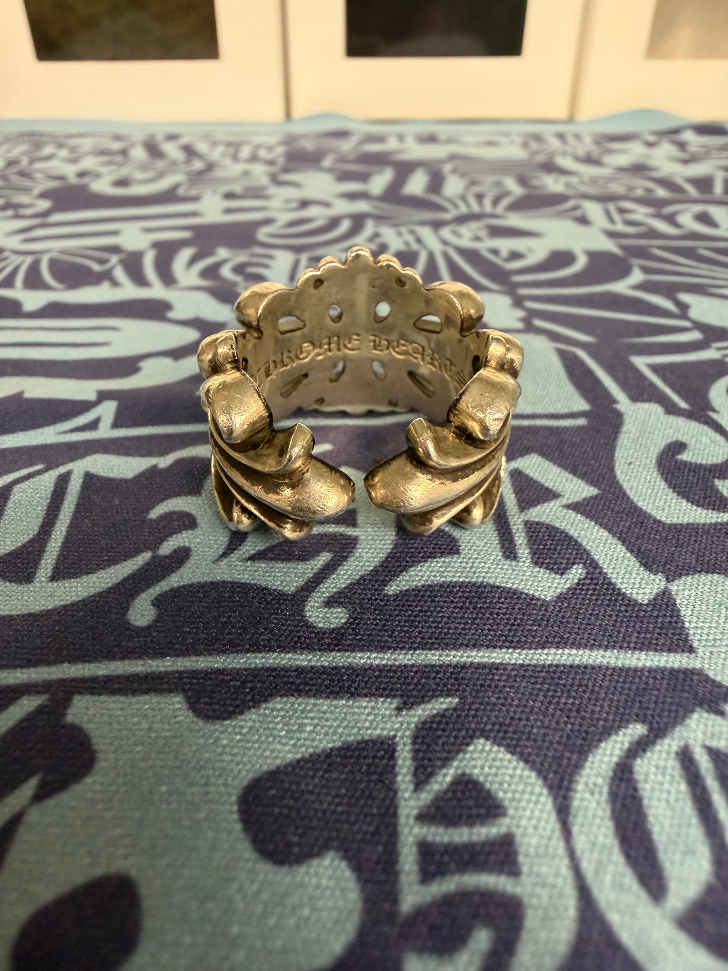 CHROME HEARTS DOUBLE FLORAL RING (PRE-OWNED)