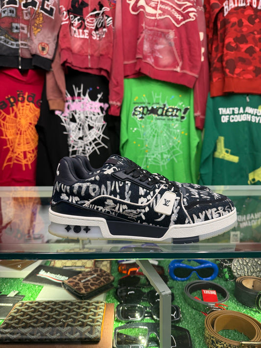 LOUIS VUITTON LV GRAFFITI TRAINERS (PRE-OWNED NO BOX)