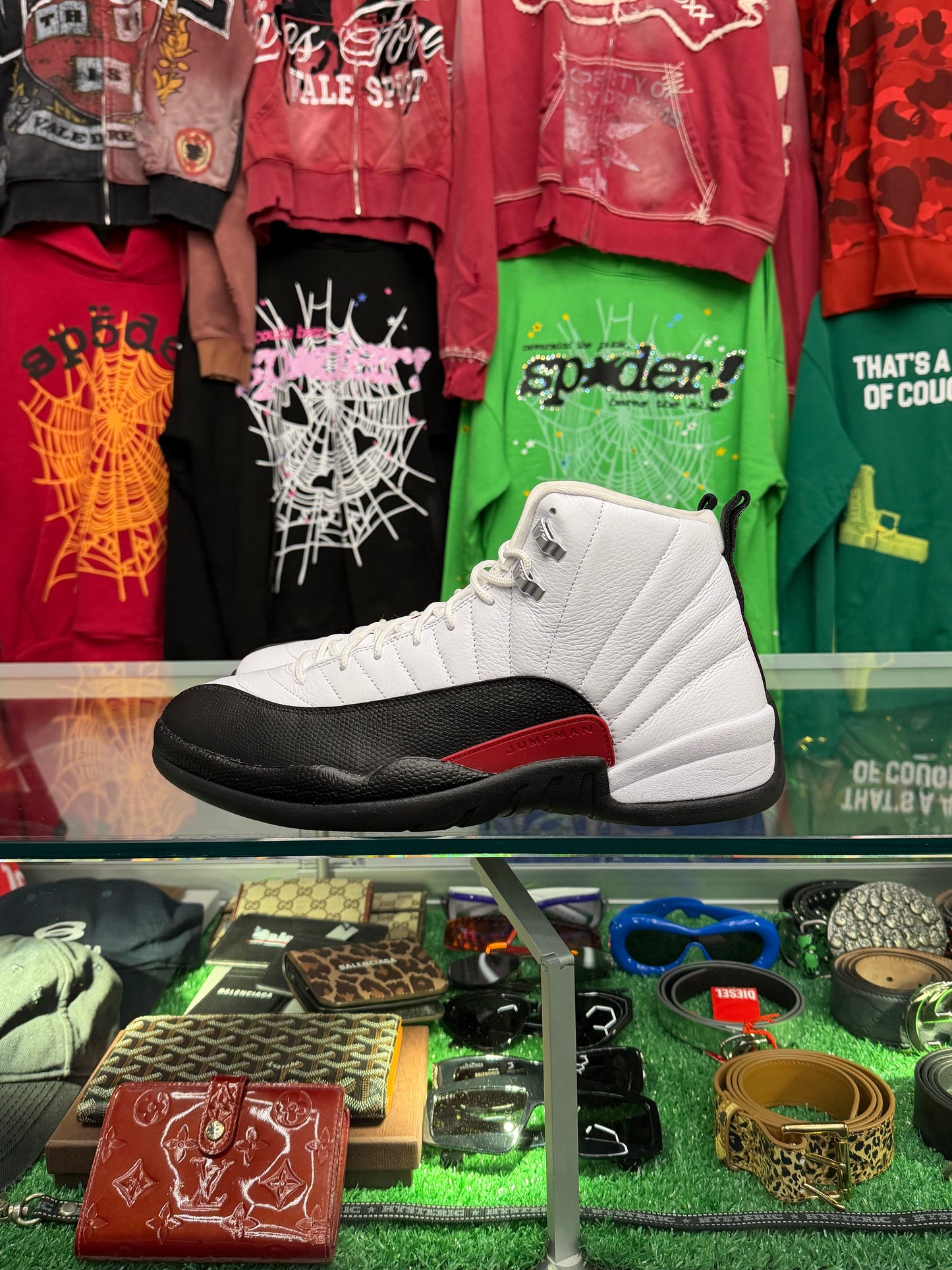 JORDAN 12 RED TAXI (PRE-OWNED W/ BOX)