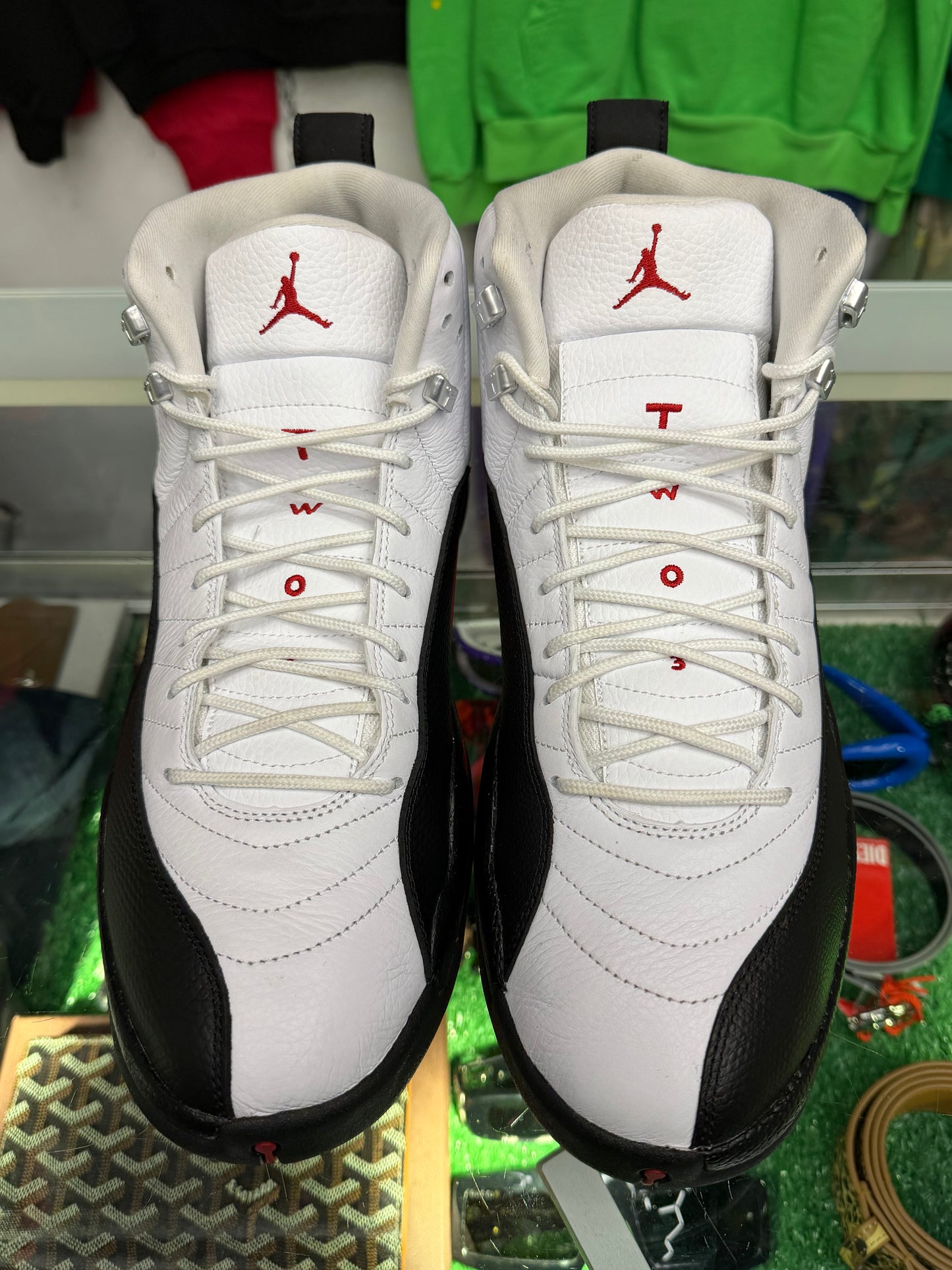 JORDAN 12 RED TAXI (PRE-OWNED W/ BOX)
