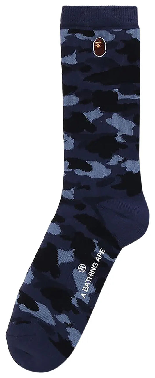 A BATHING APE BAPE BLUE CAMO SOCKS (BRAND NEW)