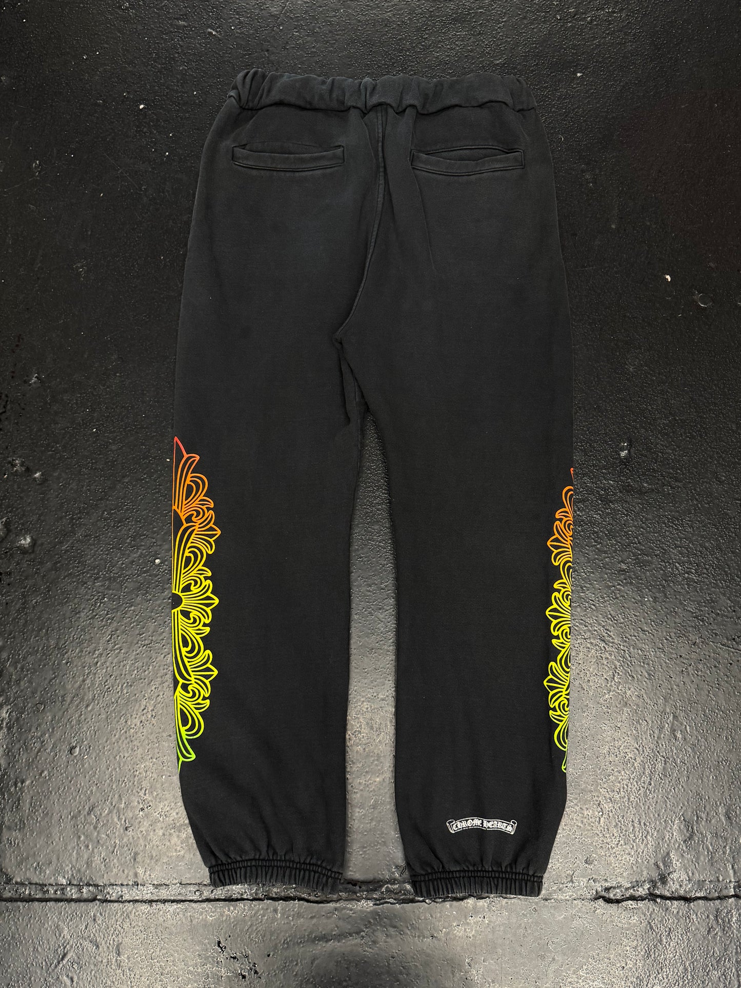 CHROME HEARTS GRADIENT FLORAL SWEATPANTS (PRE-OWNED)