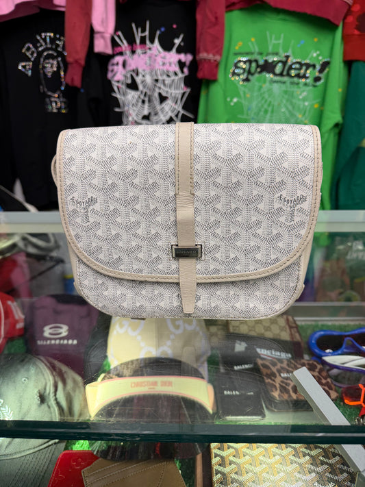 GOYARD WHITE BELVEDERE PM (PRE-OWNED)