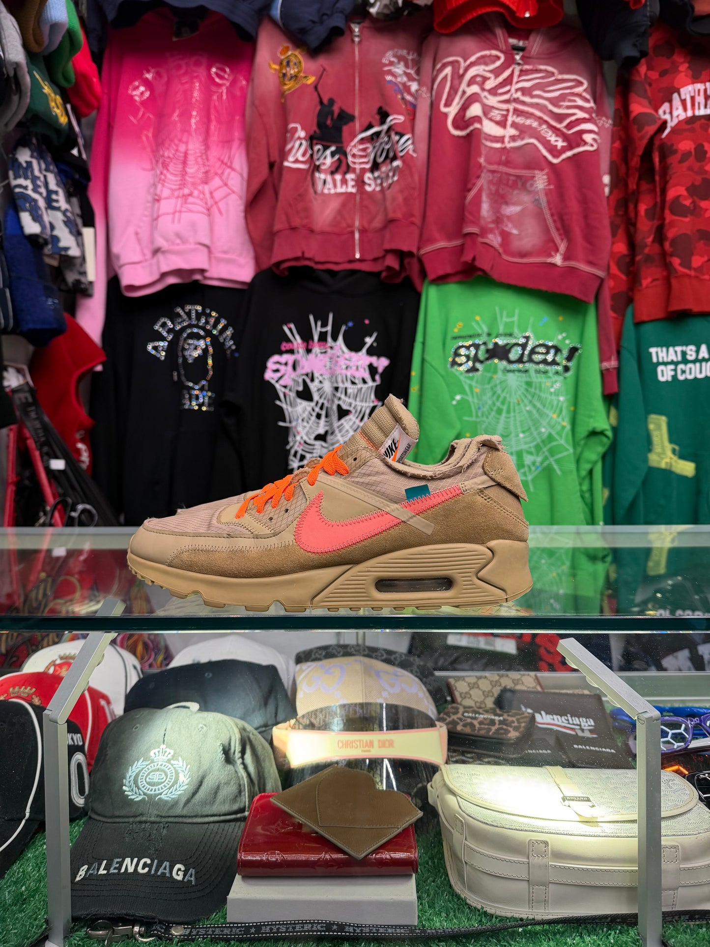 OFF-WHITE AIRMAX 90 DESERT (PRE-OWNED NO BOX)