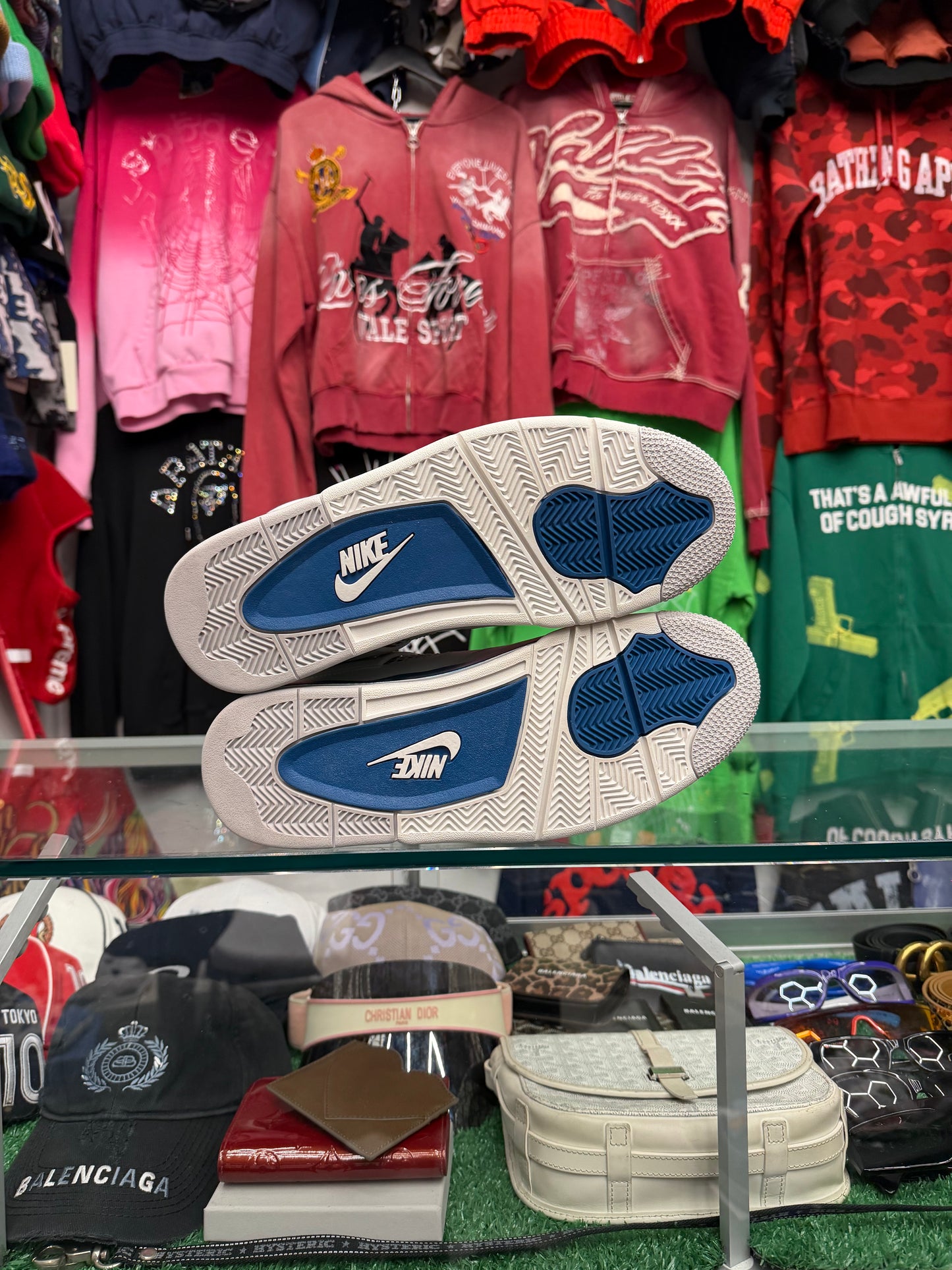 JORDAN 4 MILITARY BLUE (PRE-OWNED W/ BOX)