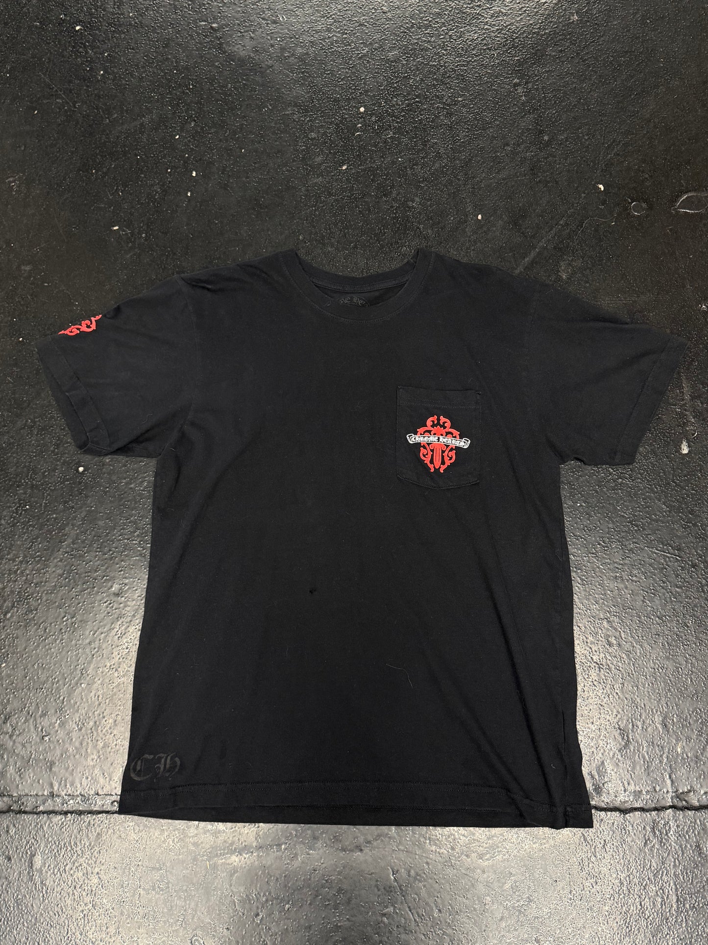 CHROME HEARTS RED DAGGER VINE TEE (PRE-OWNED)