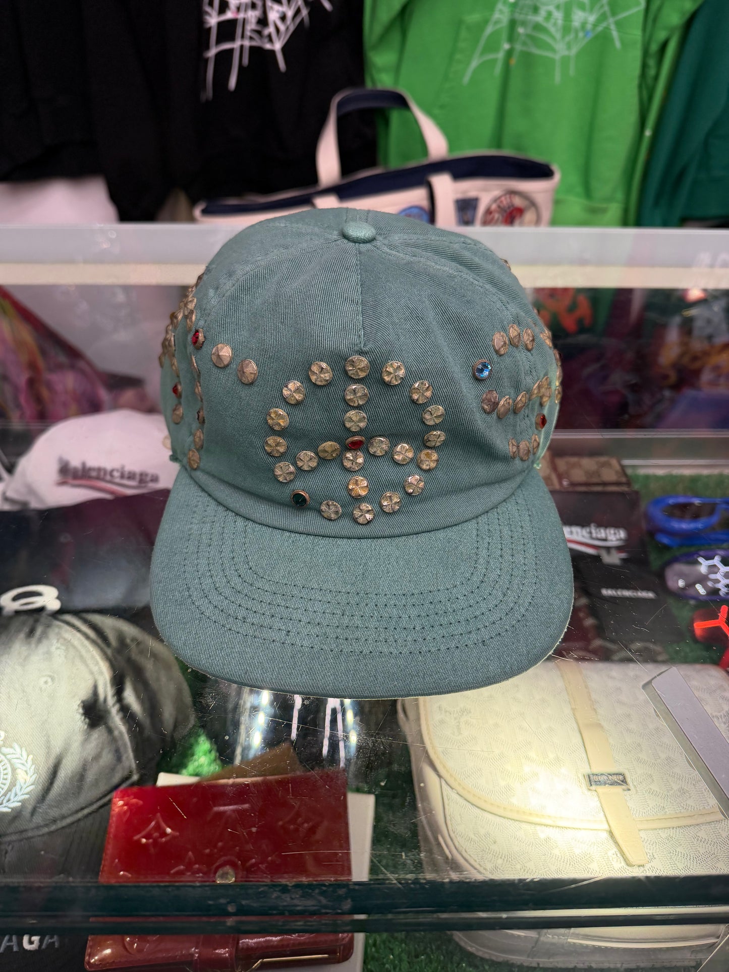 SATOSHI NAKAMOTO STUDDED SNAPBACK HAT (PRE-OWNED)
