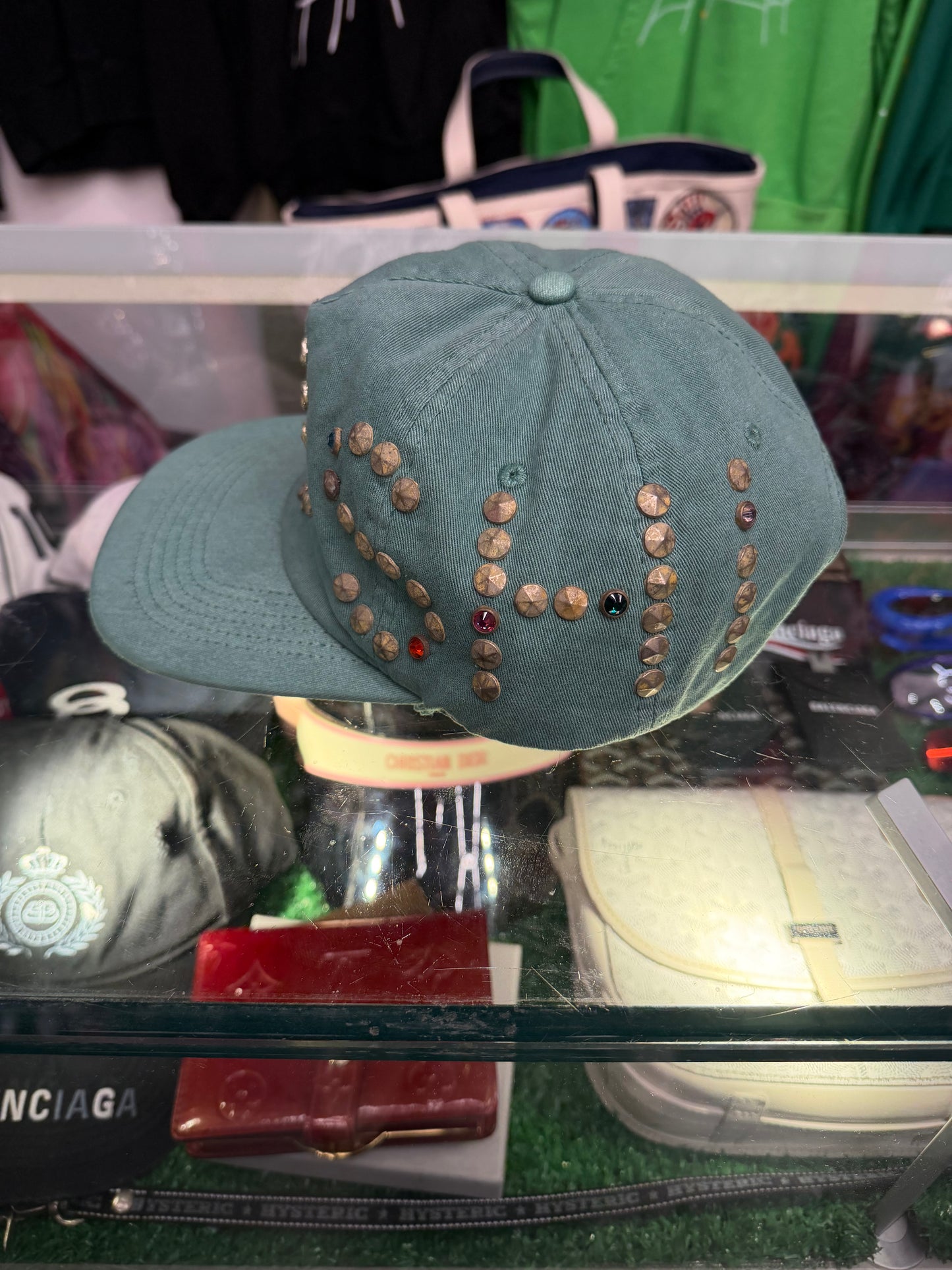 SATOSHI NAKAMOTO STUDDED SNAPBACK HAT (PRE-OWNED)