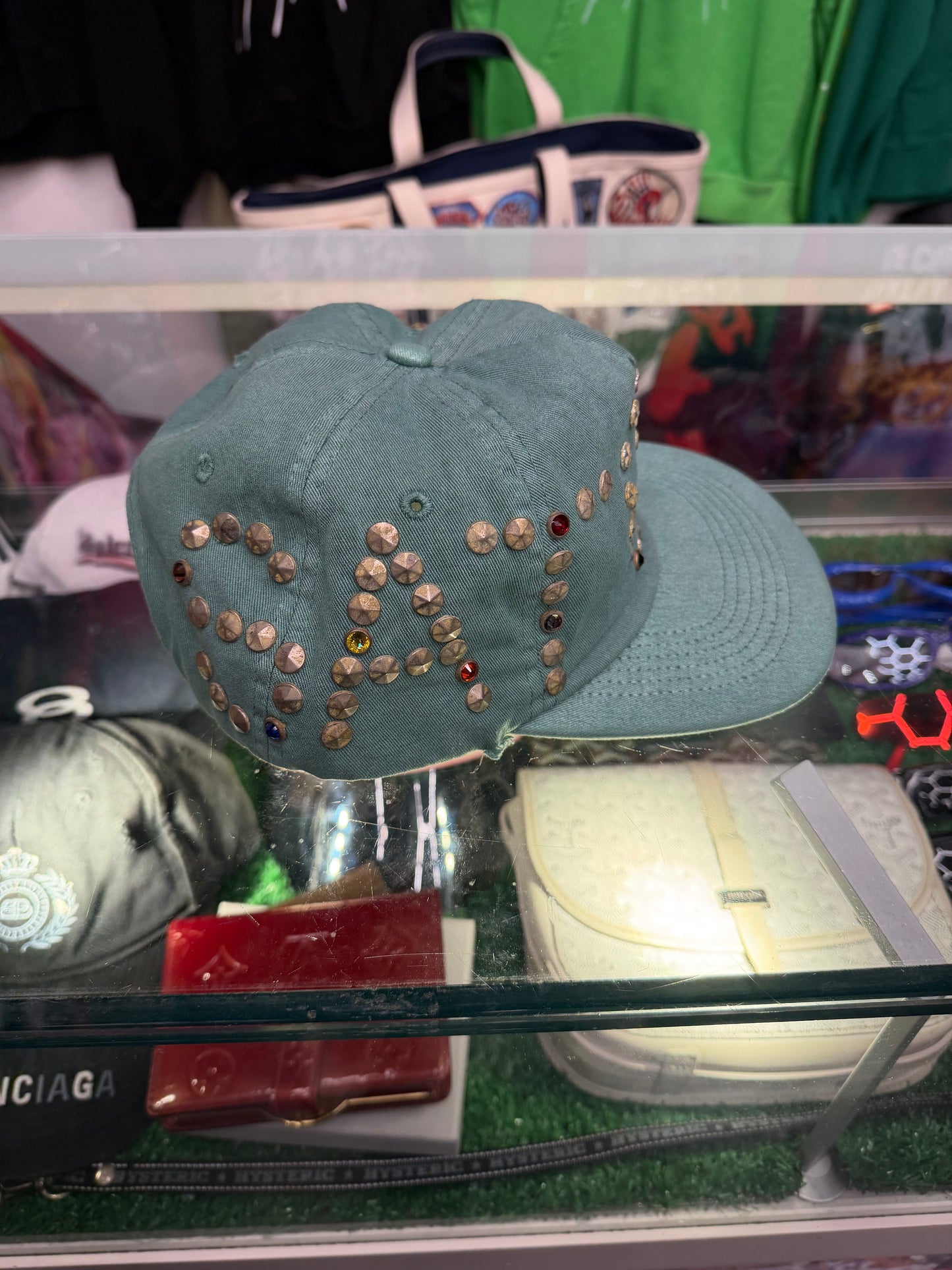 SATOSHI NAKAMOTO STUDDED SNAPBACK HAT (PRE-OWNED)