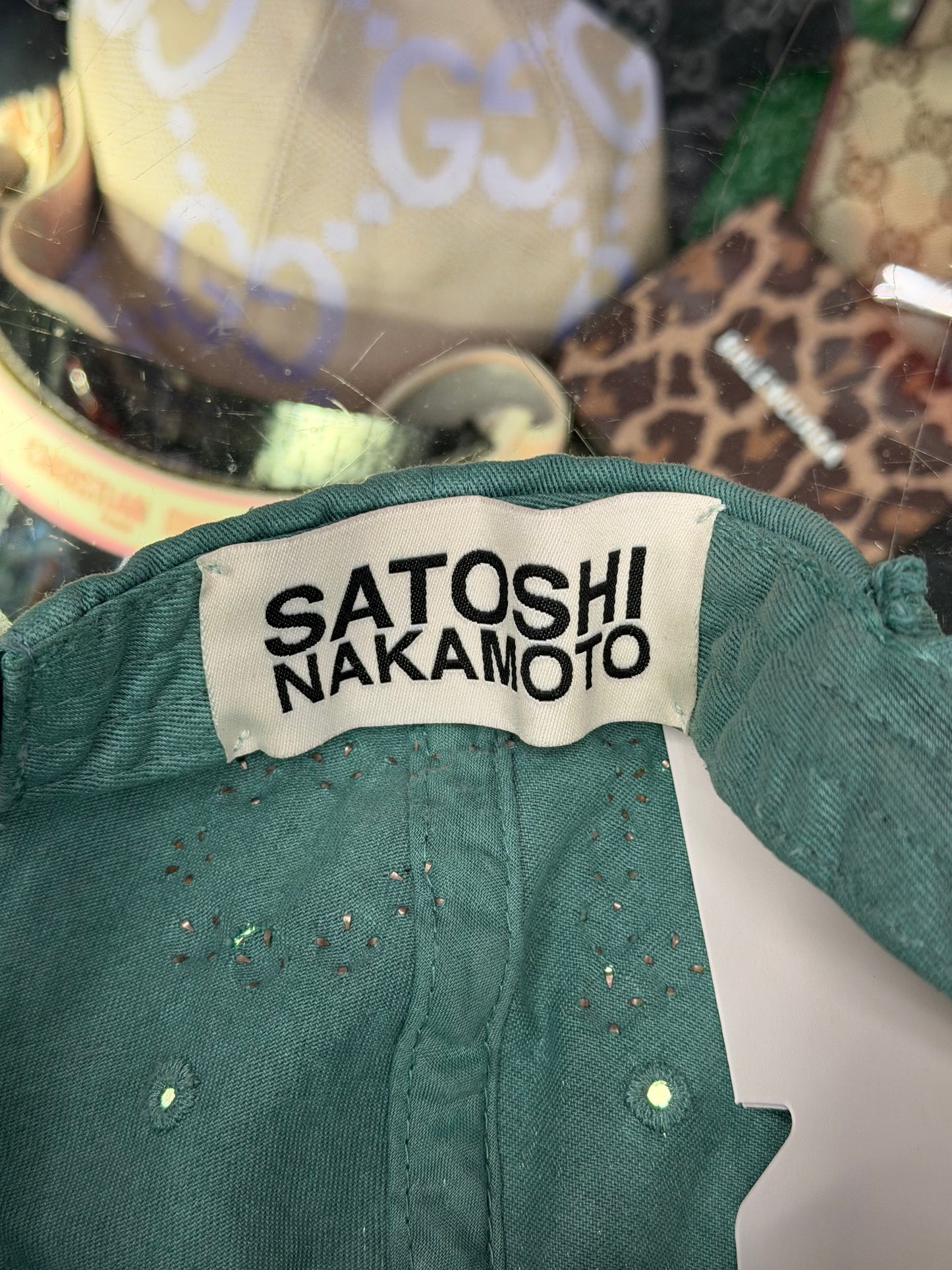 SATOSHI NAKAMOTO STUDDED SNAPBACK HAT (PRE-OWNED)