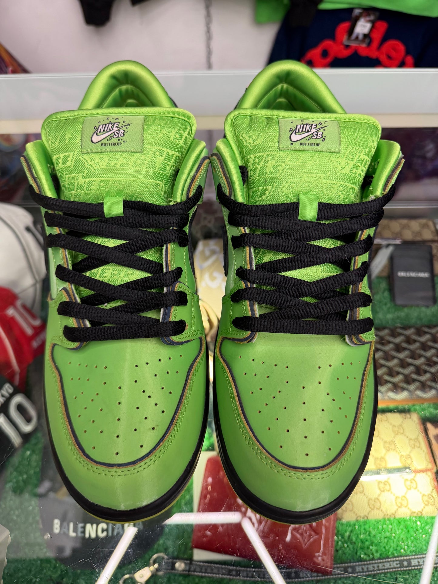 DUNK LOW SB GREEN POWER PUFF GIRLS (PRE-OWNED NO BOX)