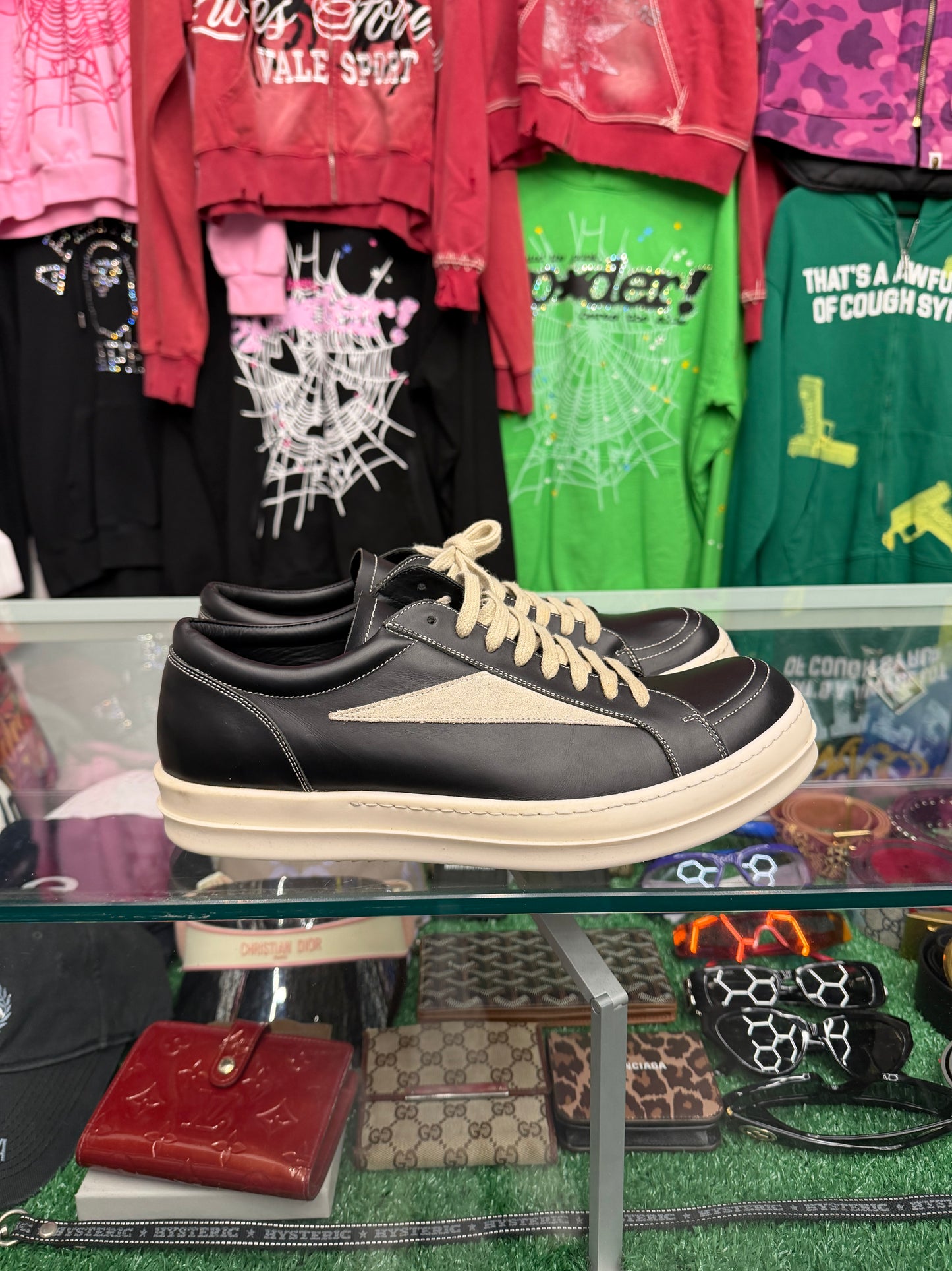 RICK OWENS MAINLINE SNEAKER (PRE-OWNED NO BOX)