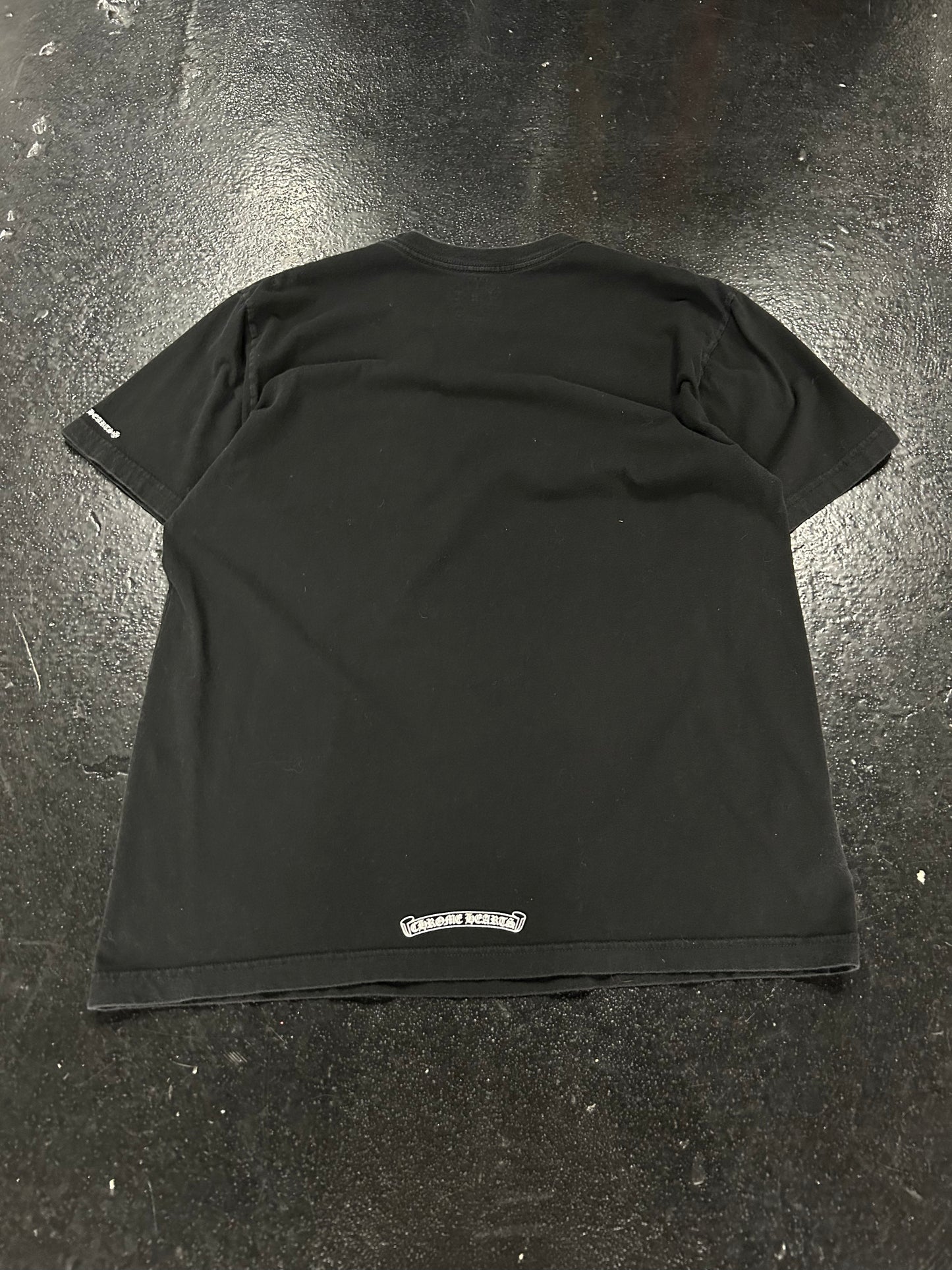 CHROME HEARTS NECK LOGO BLACK POCKET TEE (PRE-OWNED)