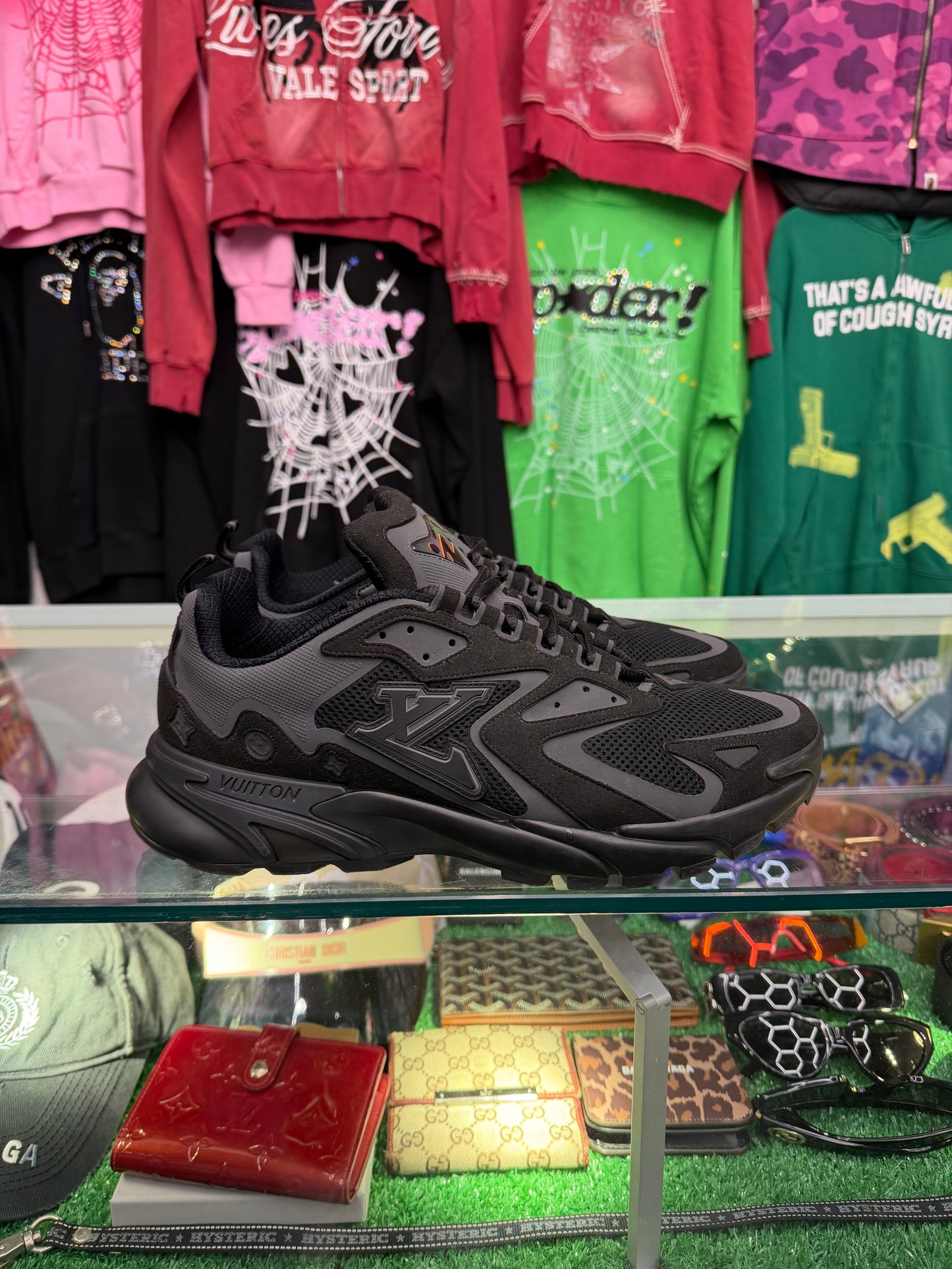 LOUIS VUITTON BLACK TACTIC RUNNER (PRE-OWNED NO BOX)
