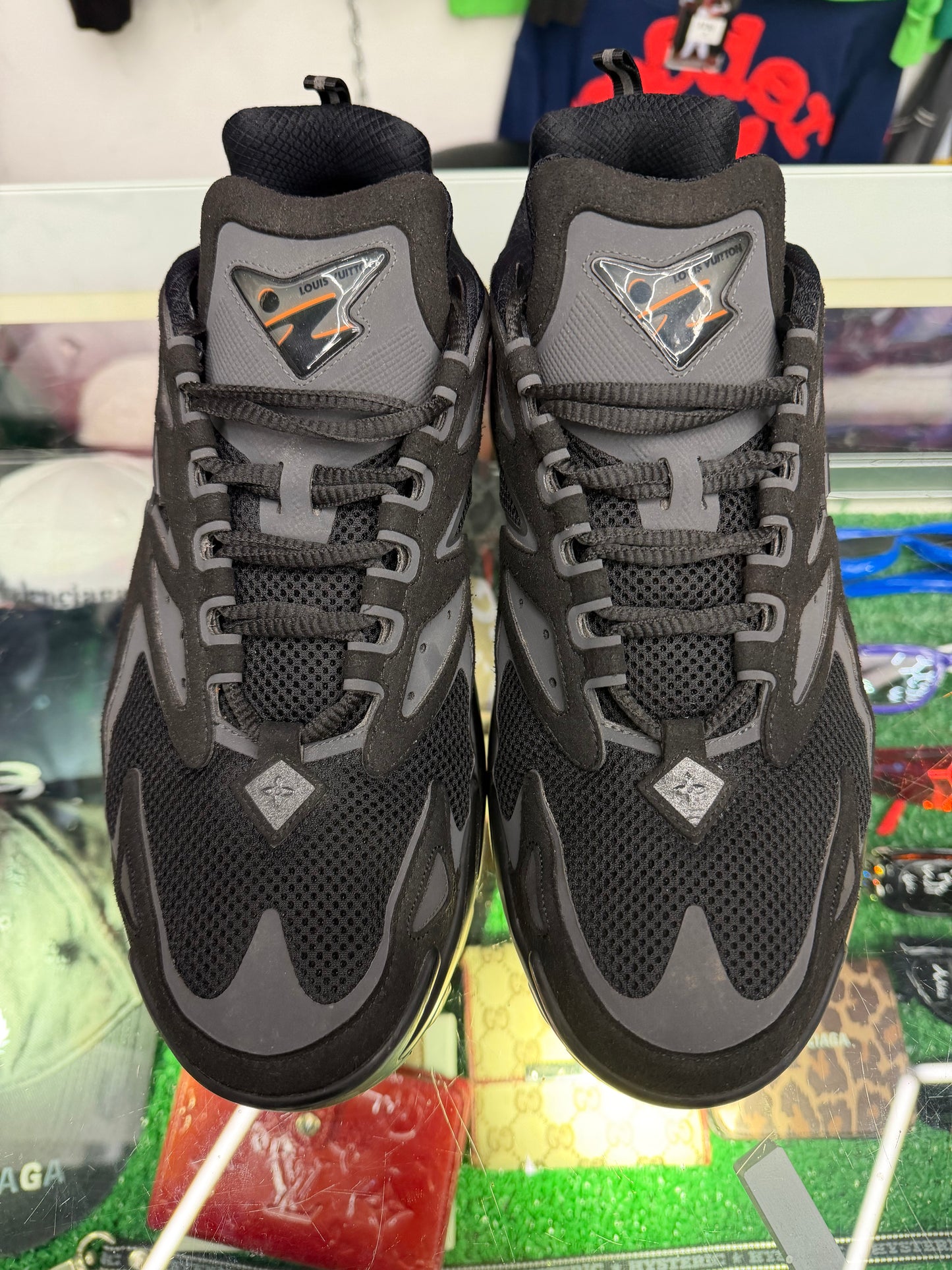 LOUIS VUITTON BLACK TACTIC RUNNER (PRE-OWNED NO BOX)