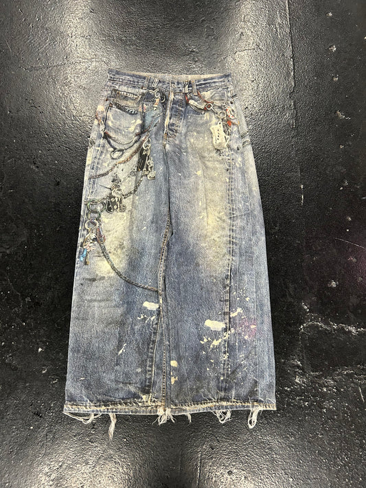 ACNE STUDIOS 3D DIGITAL JEANS (PRE-OWNED)( STAINED) (SIZE30)