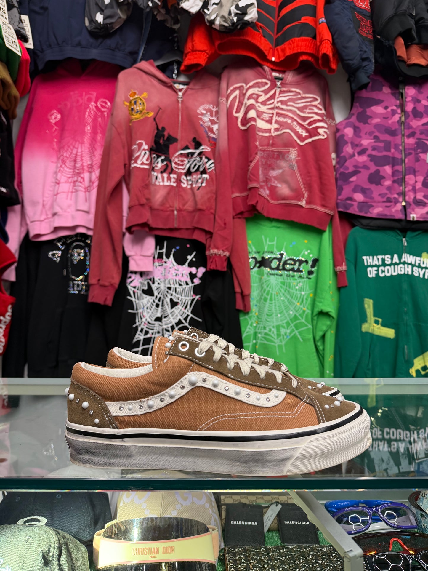 VANS OLD SKOOL BROWN PEARLIZED VANS (PRE-OWNED W/ BOX)