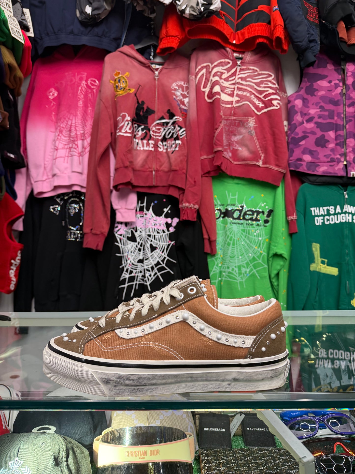 VANS OLD SKOOL BROWN PEARLIZED VANS (PRE-OWNED W/ BOX)