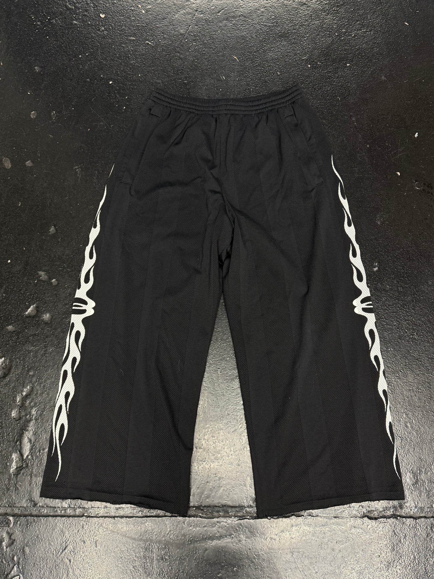 BALENCIAGA UNITY FLAME LOGO MESH SWEATS (PRE-OWNED)